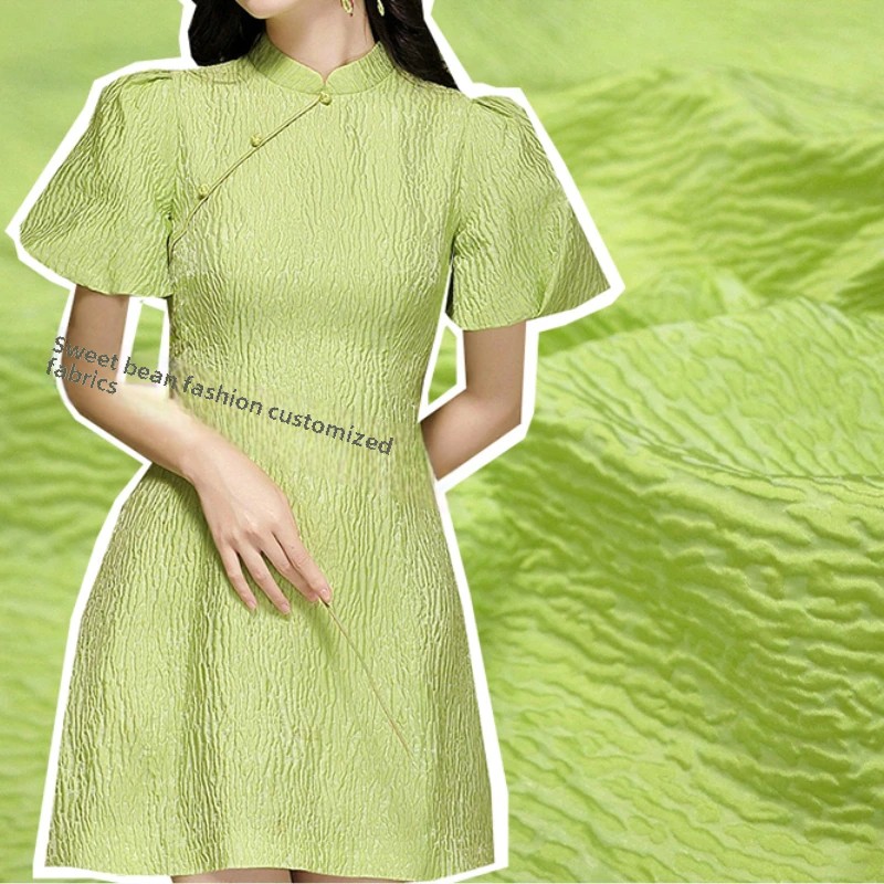 Summer Clothing Wholesale - Ciemnoziarnista brokatowa tkanina żakardowa Wiosna i