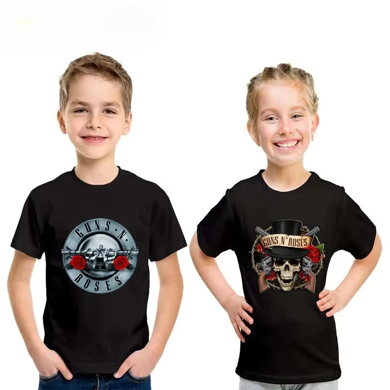 Summer Clothing Baby Girl - Koszulka z nadrukiem zespołu Gun N'