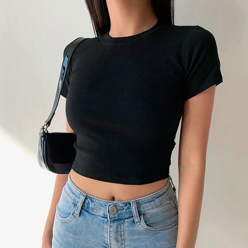 Summer Zara - T-Shirt z krótkim rękawem Damski Solidny